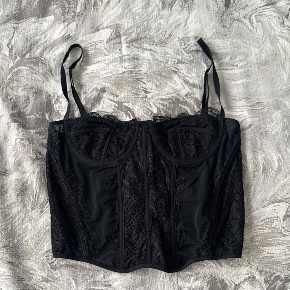 Elegant Black Lace Tank Top